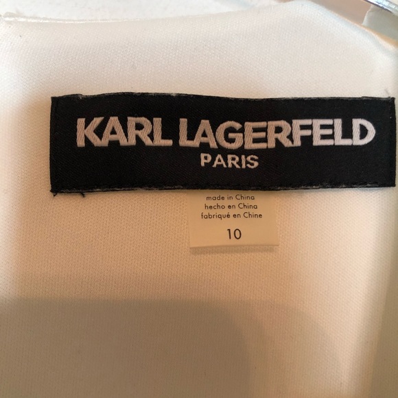 Karl Lagerfeld Ivory Midi Dress. Size 10 - Picture 5 of 7